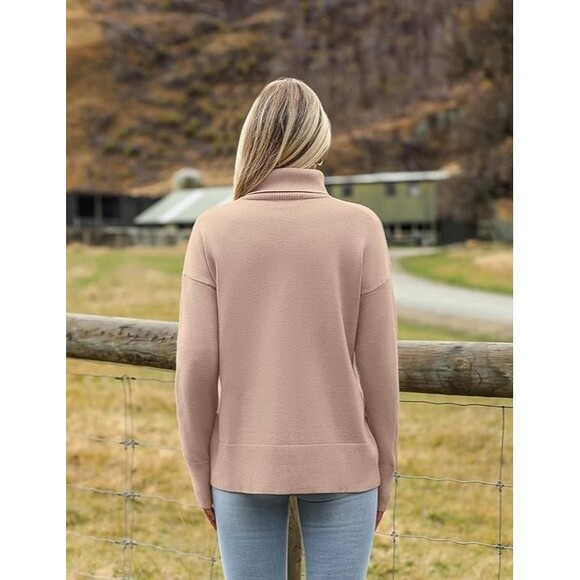 NWT Caracilia Women's Turtleneck Sweater 2025 Winter Chunky Knit Pullover, Small - Picture 4 of 4